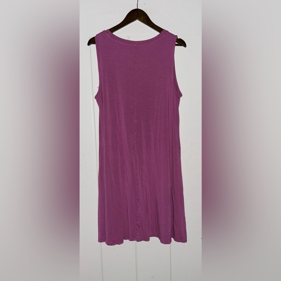 Ava & Viv Tank Dress Purple Summer Lightweight Breathable Flowy Beachy Women XL - Picture 2 of 5